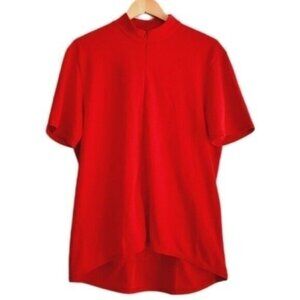MEC Cycling Short Sleeve Jersey Tee Red Back Pockets Men's Sz XL